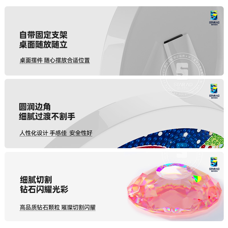 Pintura de Diamantes Navideña Transfronteriza con Marco, Pintura de Diamantes 5D con Pegamento de Puntos, Pintura de Diamantes Hecha a Mano para Niños, Regalo de Año Nuevo