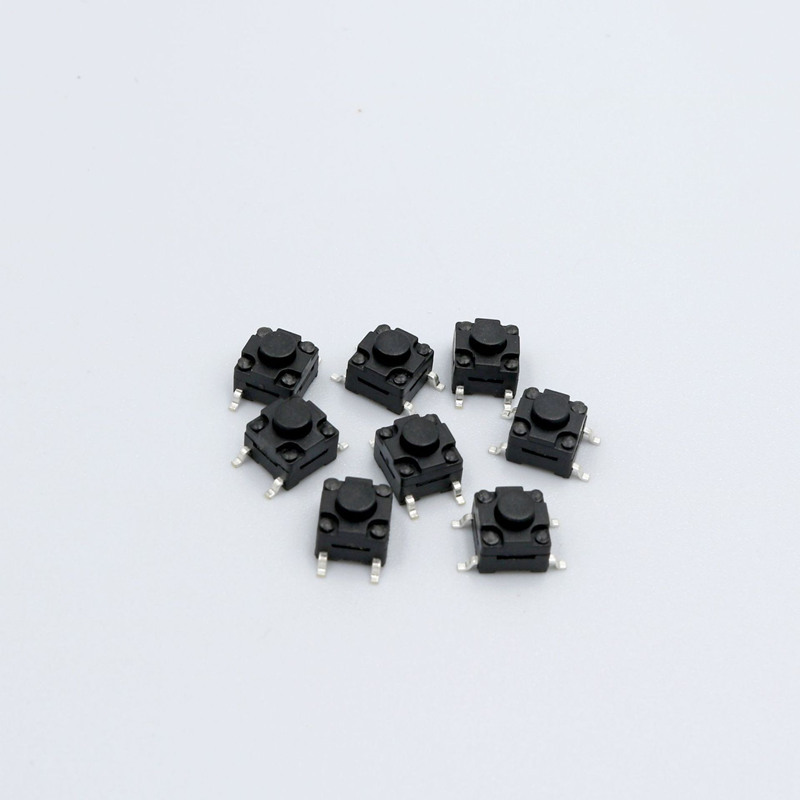 厂家现货6*6防水贴片式轻触按键微动开关环保耐高温高寿命 4.5-7H