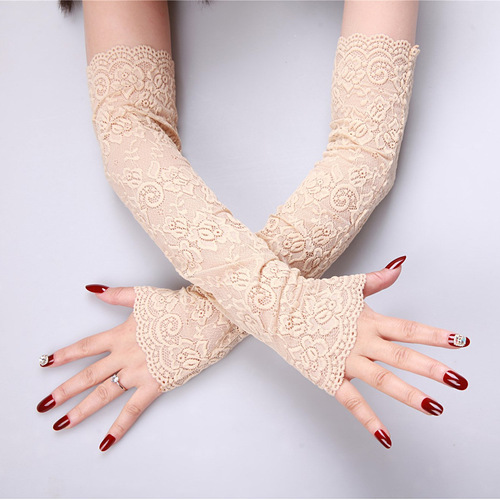 Manufacturer wholesale ice silk sleeves sun protection women's gloves to block UV rays while driving fake sleeves long arm sleeves summer