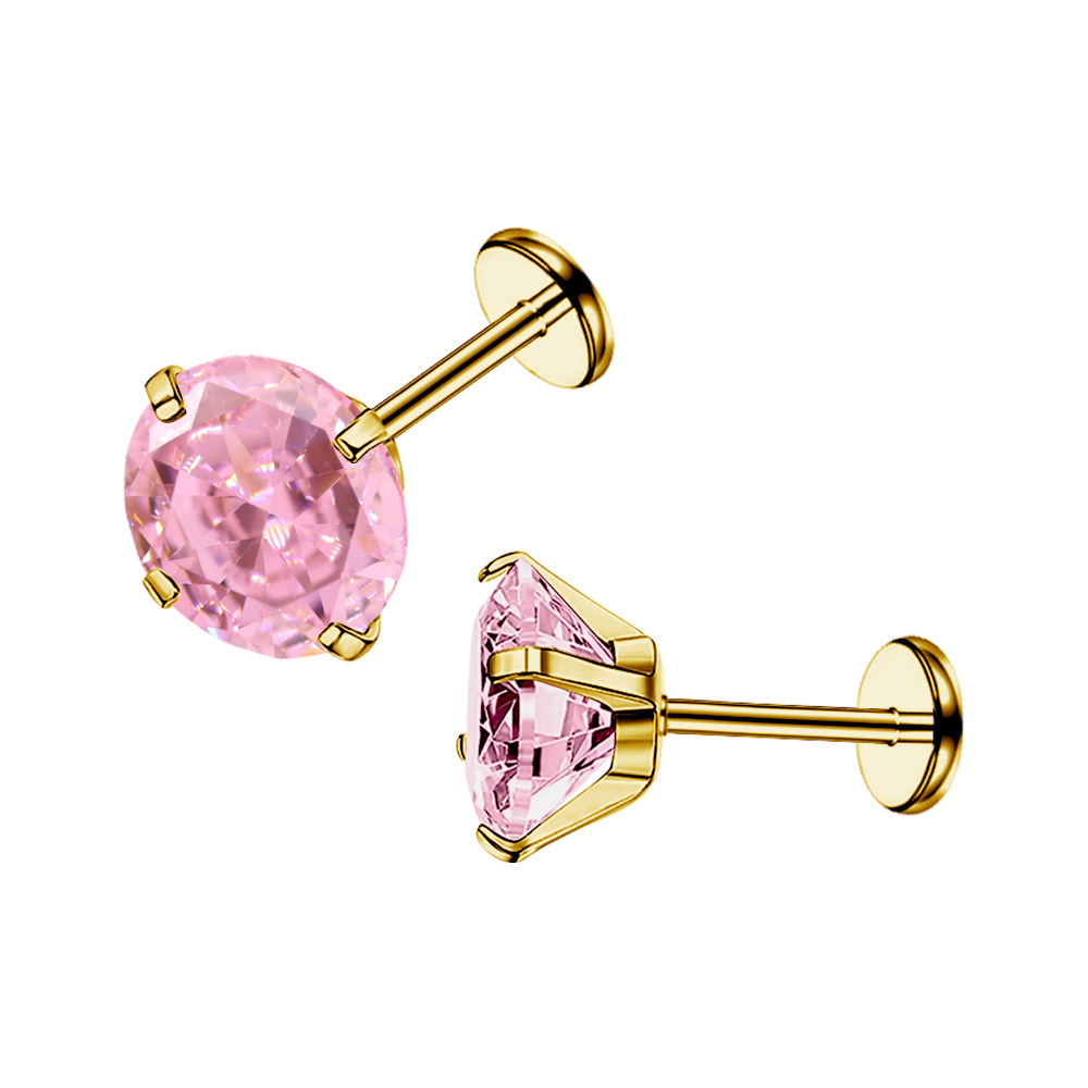 Piercing naso zircone donna orecchino a quattro griffe_voghion.com