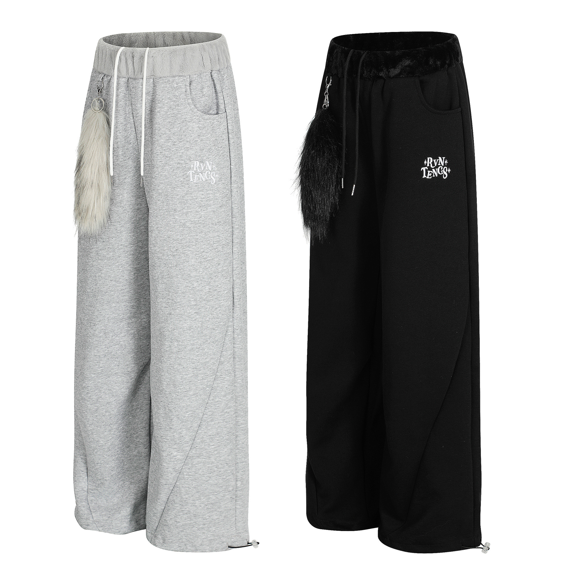 Herrenbekleidung Vintage American Hip-Hop Jogger Pants für Männer und Frauen – Cleanfit Casual Drop-Crotch Sweatpants in Grau und Schwarz (S-XL)_voghion.com