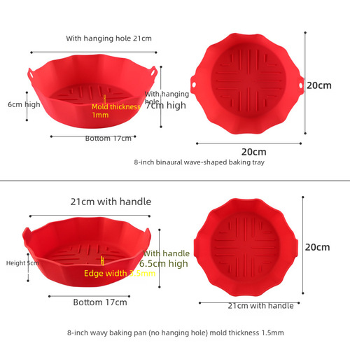 Factory New Air Fryer Silicone Parchment Air Fryer Baking Pan Oven Silicone Cake Mold Baking Utensils