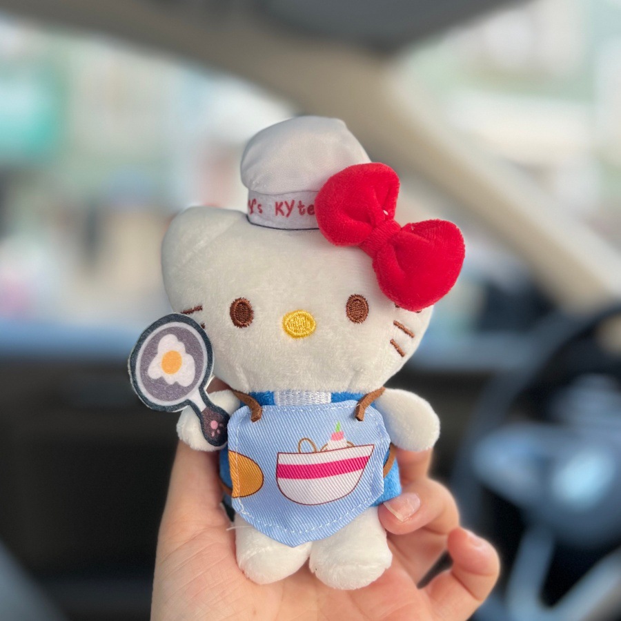 요리사 고양이 봉제인형 키링 가방 장식