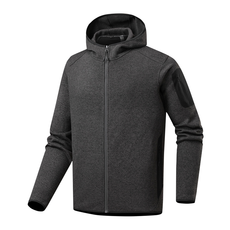 Hooded fleece jacket, outdoor sports warm coat, couple's sweatshirt jacket, men's casual jacket, cardigan wholesale