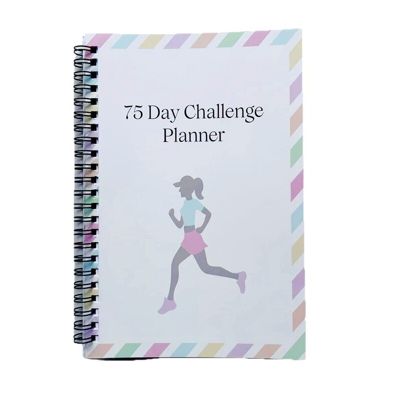 现货可贴标75-Day Challenge Planner75 天挑战计划本记事本|undefined