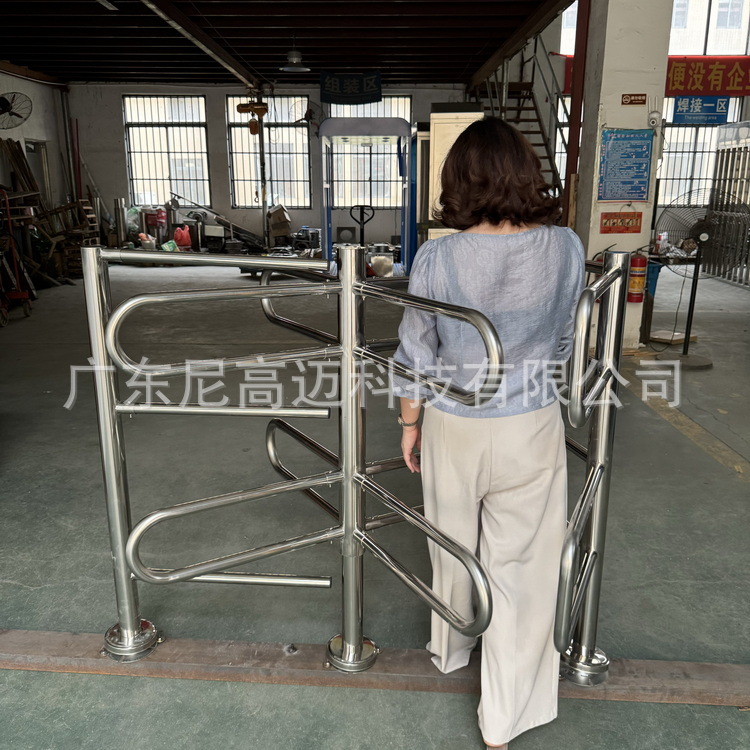 公园景区医院出入口转闸旋转门单向不锈钢门禁超市入口手动半高闸