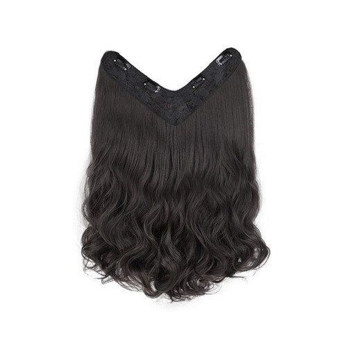 Wig for big wavy hair, one-piece natural fluffy hair extension wig for women with long hair, seamless hair extension, U-shaped