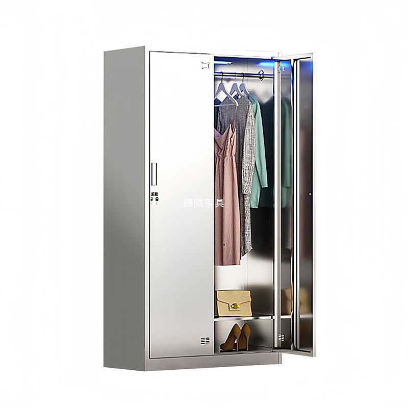 304 armario de acero inoxidable con cerradura armario de almacenamiento personal dormitorio multipuerta gabinete de almacenamiento de taller limpio