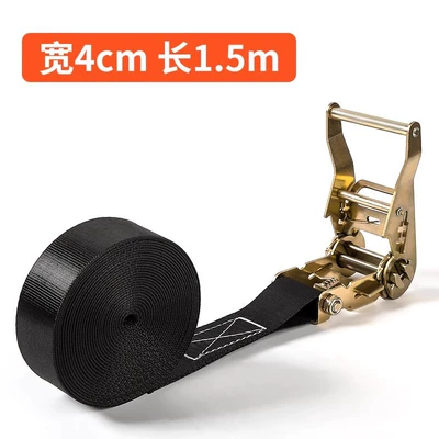 Trailer rope/net/strap, binding tensioner fixed brake - black-upgraded-and-thickened-version-length-15m-and-width-4cm-including-tensioner-webbing