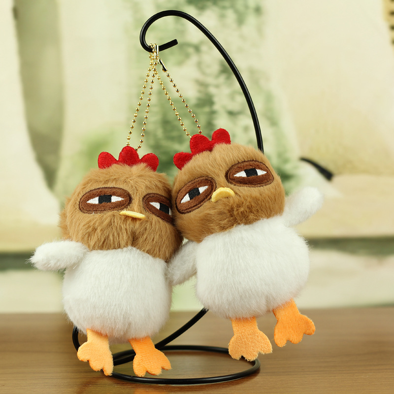 Lovely cute chick colgante juguetes de peluche Chickpea puesta de huevo muñeca bolsas colgantes llaveros muñecas
