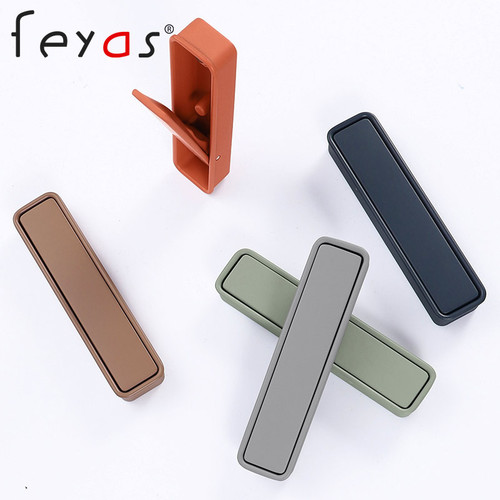 Embedded handle gray minimalist wardrobe door handle invisible slotted embedded concealed cabinet drawer small pull button