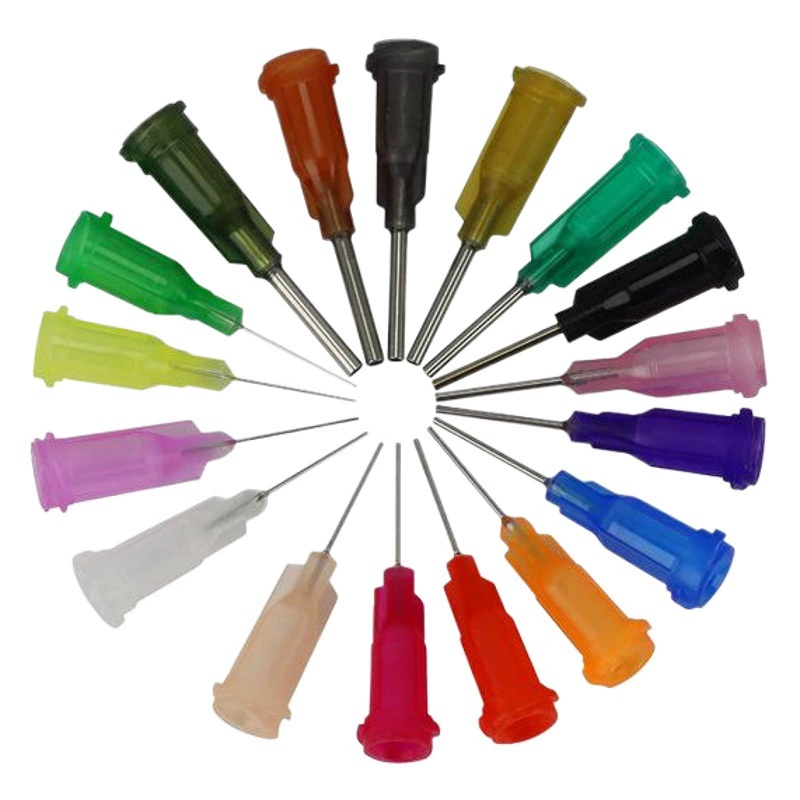 Игла-дозатор с пластиковым основанием, 1/13 мм, насадка для дозирования, пластиковая игла со стальным винтовым соединением, для шприцев, 13 мм