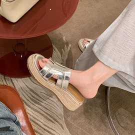 厚底拖鞋;女式皮靴;女式休闲单鞋