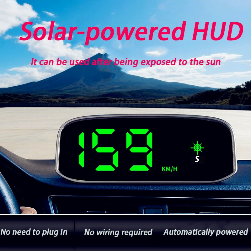 Цифровой проекционный дисплей HUD для автомобилей с функцией отображения скорости (км/ч/миль/ч), трансграничный солнечный HUD, прибор раннего предупреждения о безопасности автомобиля