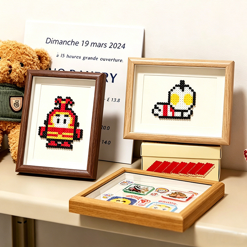 DIY bead picture frame hollow 467810inch wooden display frame square four-grid nine-grid picture frame for wall hanging DIY bead picture frame hollow 467810inch wooden display frame square four-grid nine-grid picture frame for wall hanging