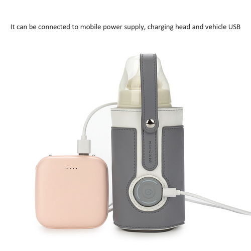 warmer bag warm milk bag leather three-speed adjustable heated bottle bag car portable constant temperature heating cup cover