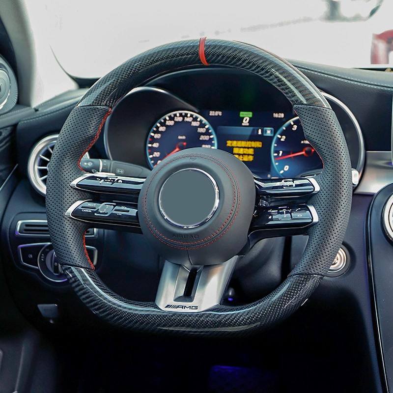 Подходит для всех Mercedes‑Benz C‑Class, E‑Class, S‑Class, AMG — декоративное покрытие руля из углеродного волокна, замена