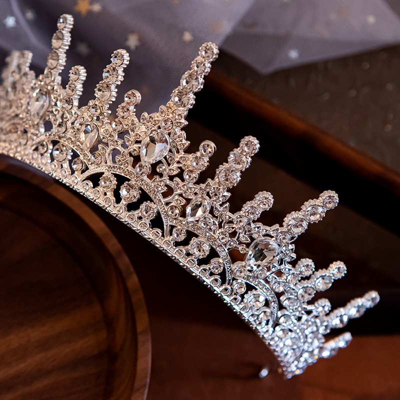 Crown Pattern All Seasons Season Bridal Romantic Shiny Women's Crown Alloy Artificial Rhinestones Crown