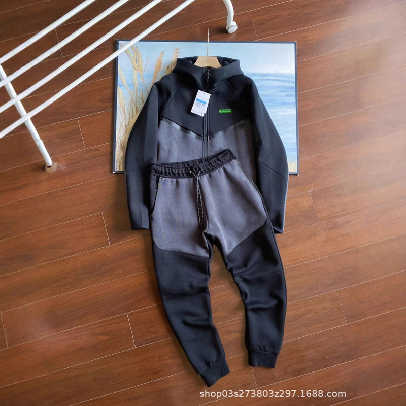 25Ss Spring Cross-Border Small Hook Knit Couple Style Trendy Runner Series Tapered Sports Training Long Pants Sweatpants Trend