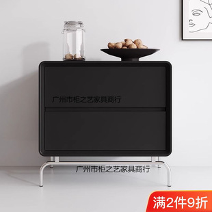 Nordic Solid Wood Bedside Table Simple Modern Bedroom Black Bedside Drawer Small Cabinet Storage Cabinet Home Storage Cabinet