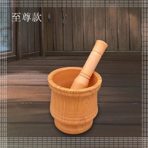 Imitation Wood Garlic Pounding Jar, Household Garlic Grinder, Garlic Mortar, Traditional Manual Grinding Tool, Jujube Wood