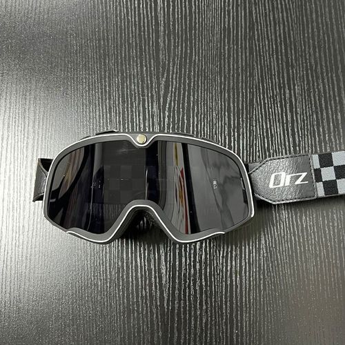 Orz Retro Style Motorcycle Sunglasses, Harley Retro Windproof and Dustproof Goggles, Motorbike Off-Road Riding 3/4 Helmet