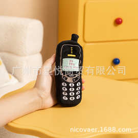 nicovaer源头工厂跨境宠物贵宾中小猫狗毛绒复古手机发声陪伴玩具