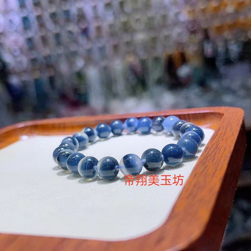 男女款溏心玛瑙手链 圆珠溏心玛瑙手串玛瑙手钏