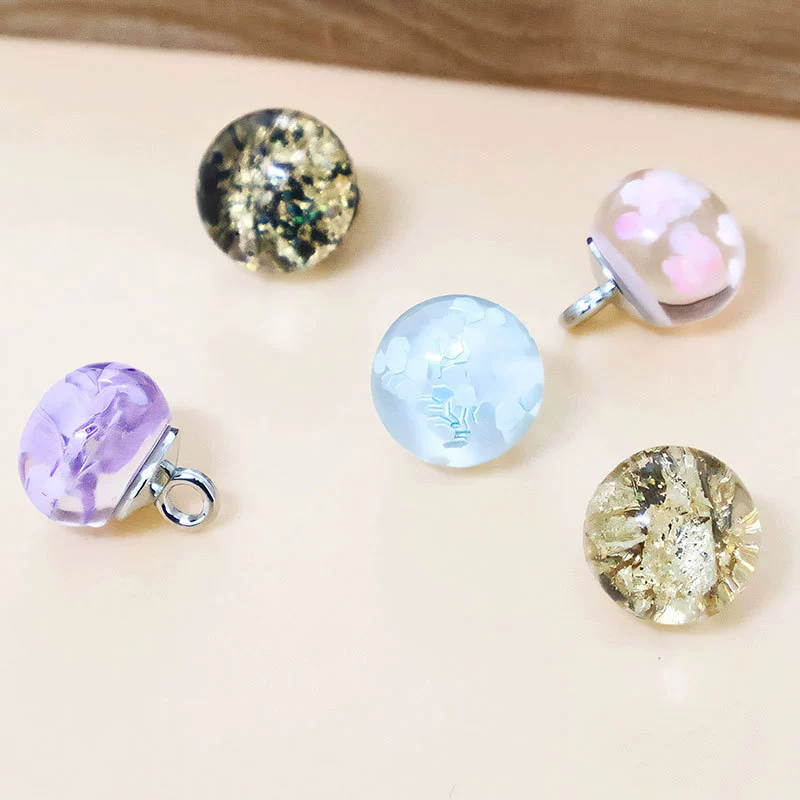 Пуговицы из смолы пуговицы Cheongsam прозрачные цветы маленькие пуговицы