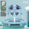 Quiet blue-ordinary wheel+music light+foot pad+1