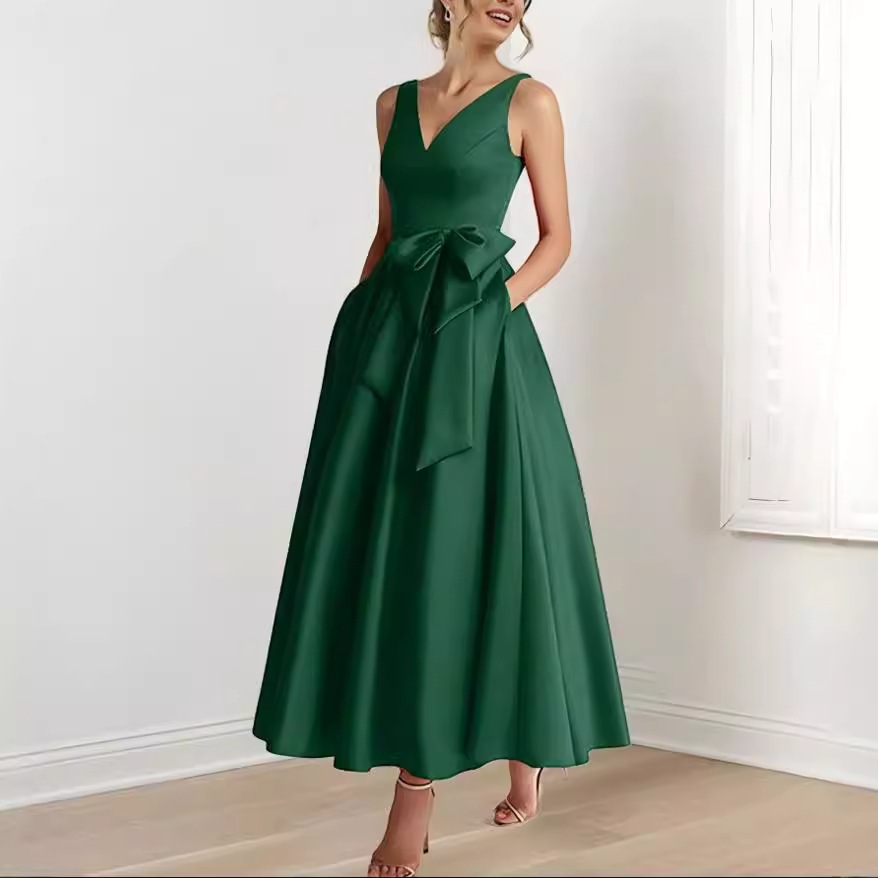 2026 nuevo comercio exterior cumpleaños anfitrión de fiesta de cuello V celebridades vestidos de adelgazamiento diario image 8