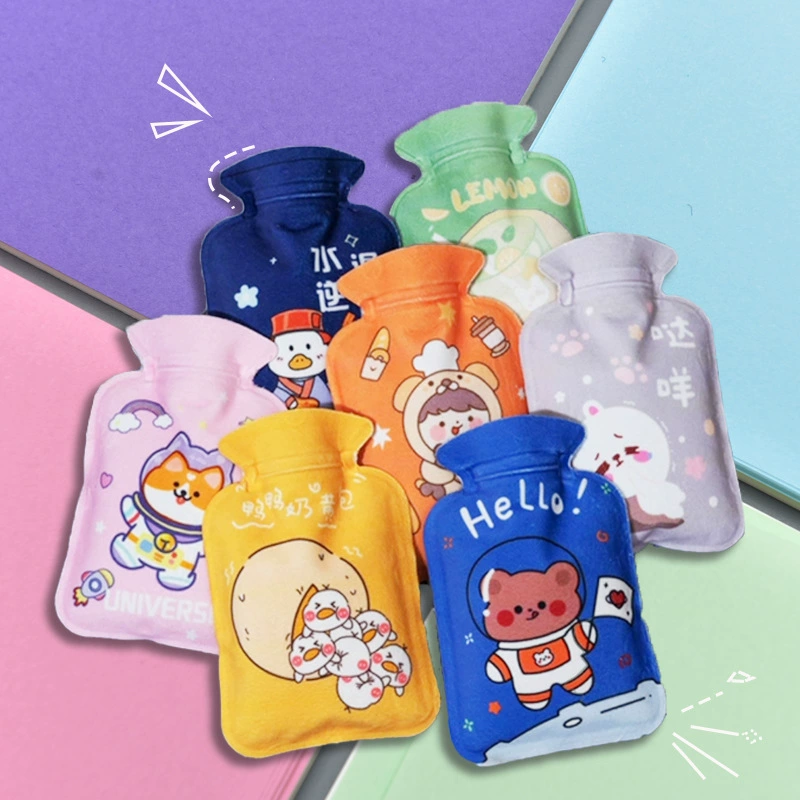 Взрывозащищенная грелка, наполненная водой, грелка для рук, милый женский горячий компресс, грелка для живота, средняя мультяшная плюшевая грелка, наполненная водой