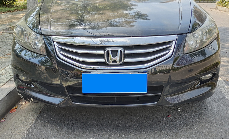 Modified Grille Fog Light Trim Front Bumper Strip Eyebrow Cover for 8th Gen Accord 2011-12