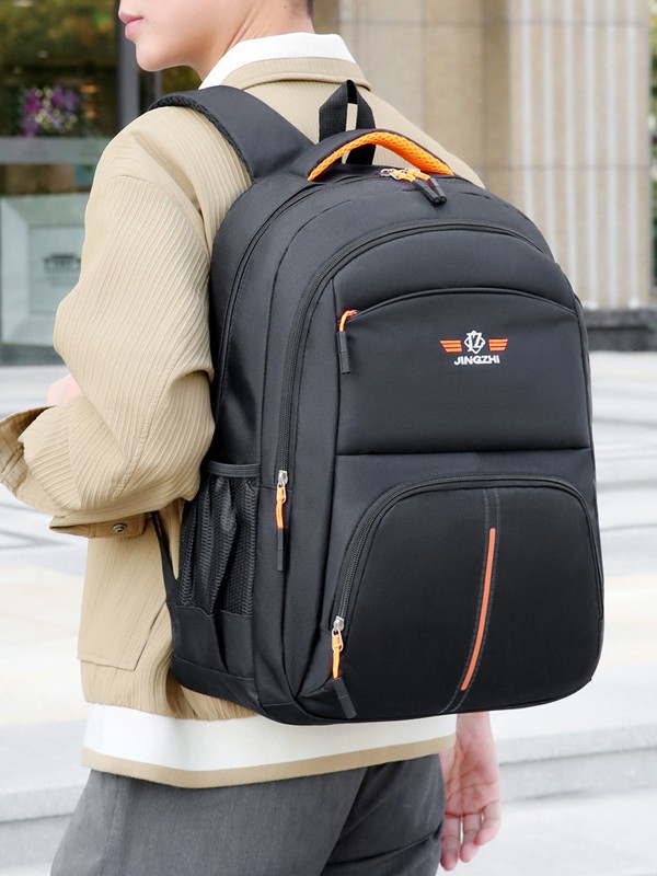 2025 Mochila de computadora de negocios informal para hombres nuevos transfronterizos Mochila de computadora de gran capacidad para estudiantes de secundaria y preparatoria