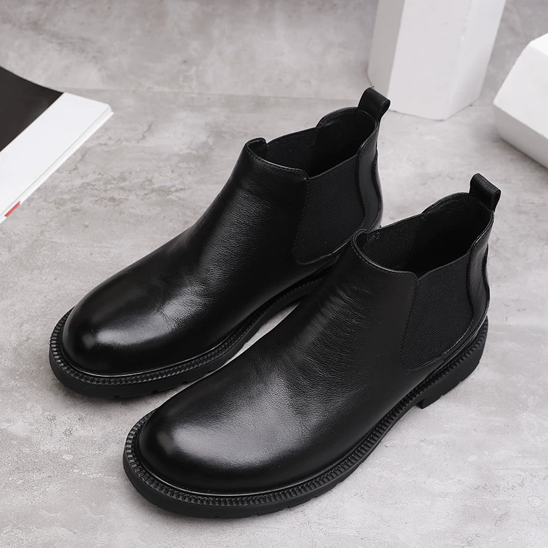 Мужская обувь, высокий верх, ступни, кожаная, удобная, износостойкая, европейская версия