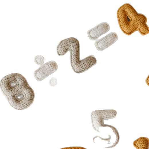Crochet combinado patrón letras y números patrón conjunto juguetes accesorios de crochet infantil ayuda de enseñanza