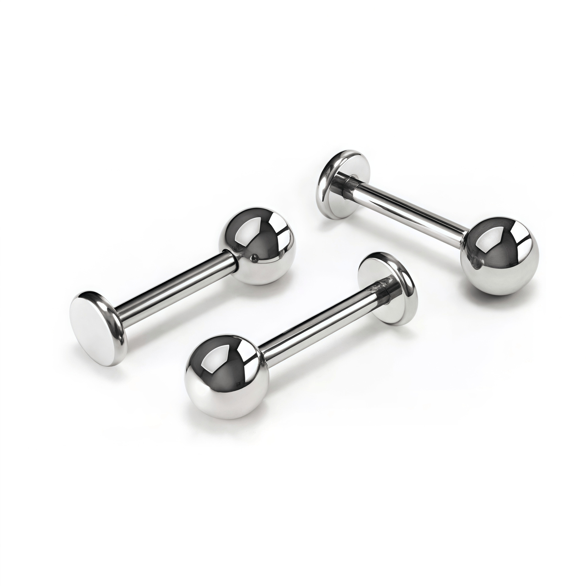 F136 Titanium Pin-Type Round Ball Lip Stud Earrings Nose Stud Ear Bone Stud Body Piercing Jewelry detail image 5
