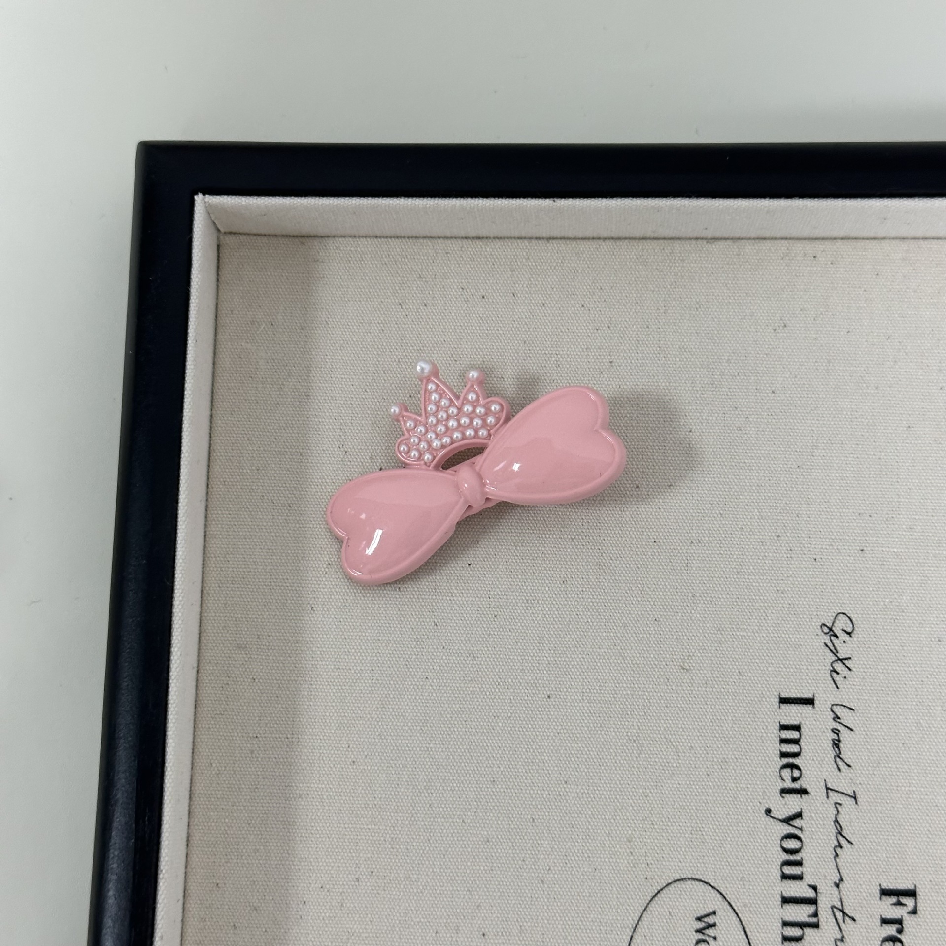 Sweet Cool Girl strik Kroon Parel haarspeld niche hoogwaardige metalen zijpony clip eendenbek clip_voghion.com