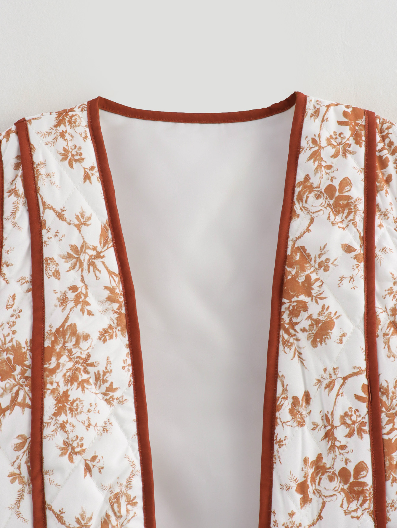 Vêtements pour femmes 2024 automne et hiver nouvel article mode de rue gilet en coton matelassé imprimé décontracté_voghion.com