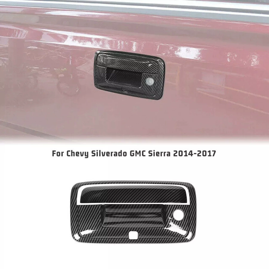 14-18 Chevrolet Silverado/tahoeGMC sierra Углеродное волокно заднего ручка крышка хвоста дверной ручки