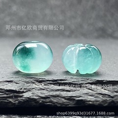 高氷種の巴山の翡翠の青い花の古いタイプの玉の偏平なカボチャの玉のスペーサーのビーズのアクセサリの数珠のdiyはバッチを編みます。