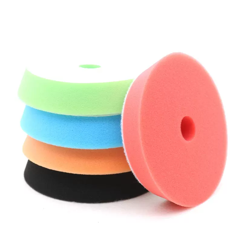 汽车抛光垫海绵轮6寸抛光盘5件套斜边海绵5寸研磨抛光还原盘蜂窝