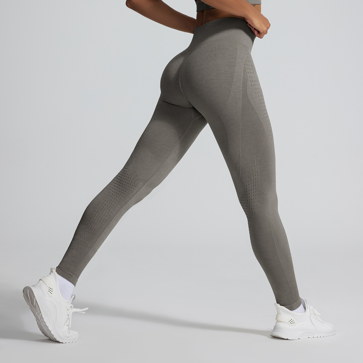 Amazonas catiónico ultra suave sensación sin pellizco de mujer apretado caderas de belleza Jacquard nueve pantalones de gimnasio