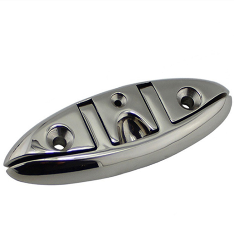 隐形折叠夹板索栓 提拉索栓 316不锈钢 系船柱 游艇配件 船用羊角