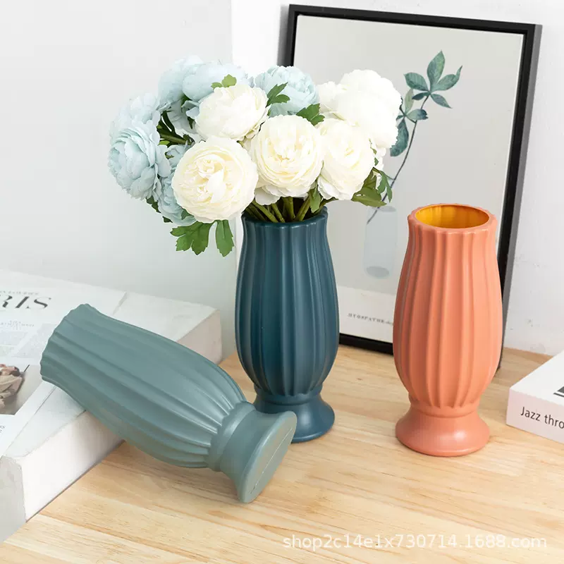 ins北欧风现代简约直筒花瓶客厅家居装饰桌面摆件跨境批发