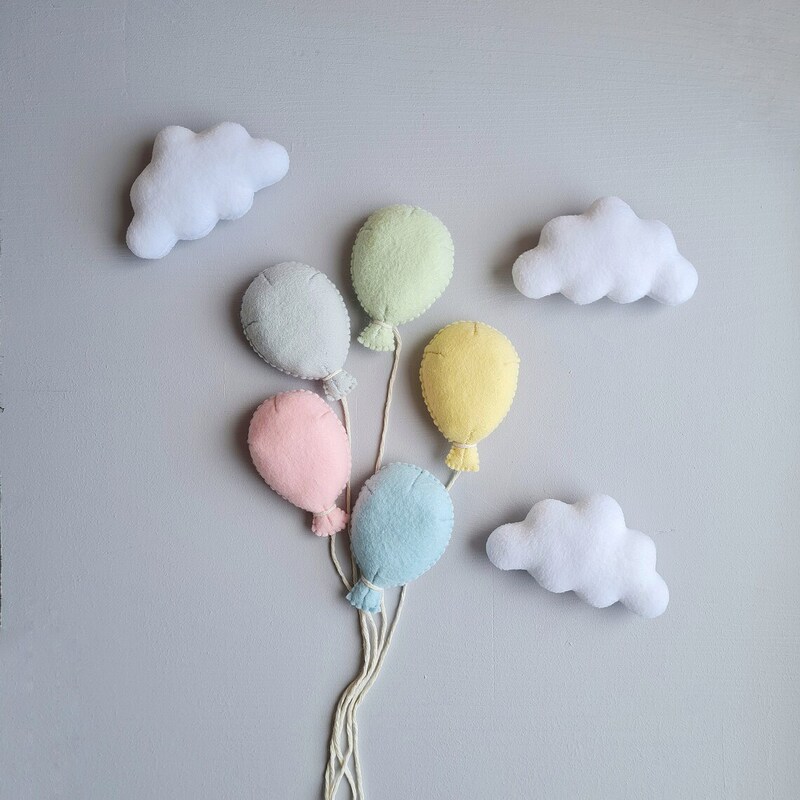 New Felt Balloon Set Newborn Photo Props Balloon Props Pose Props Balloon Props Clouds