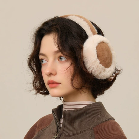 厂家批发秋冬款麂皮毛绒耳罩女韩版加绒加厚保暖耳套骑行御寒护耳