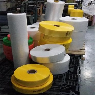 蓝色塑料包装袋PE卷膜卷筒薄膜直筒长条袋灯管布匹袋字画袋黄色袋