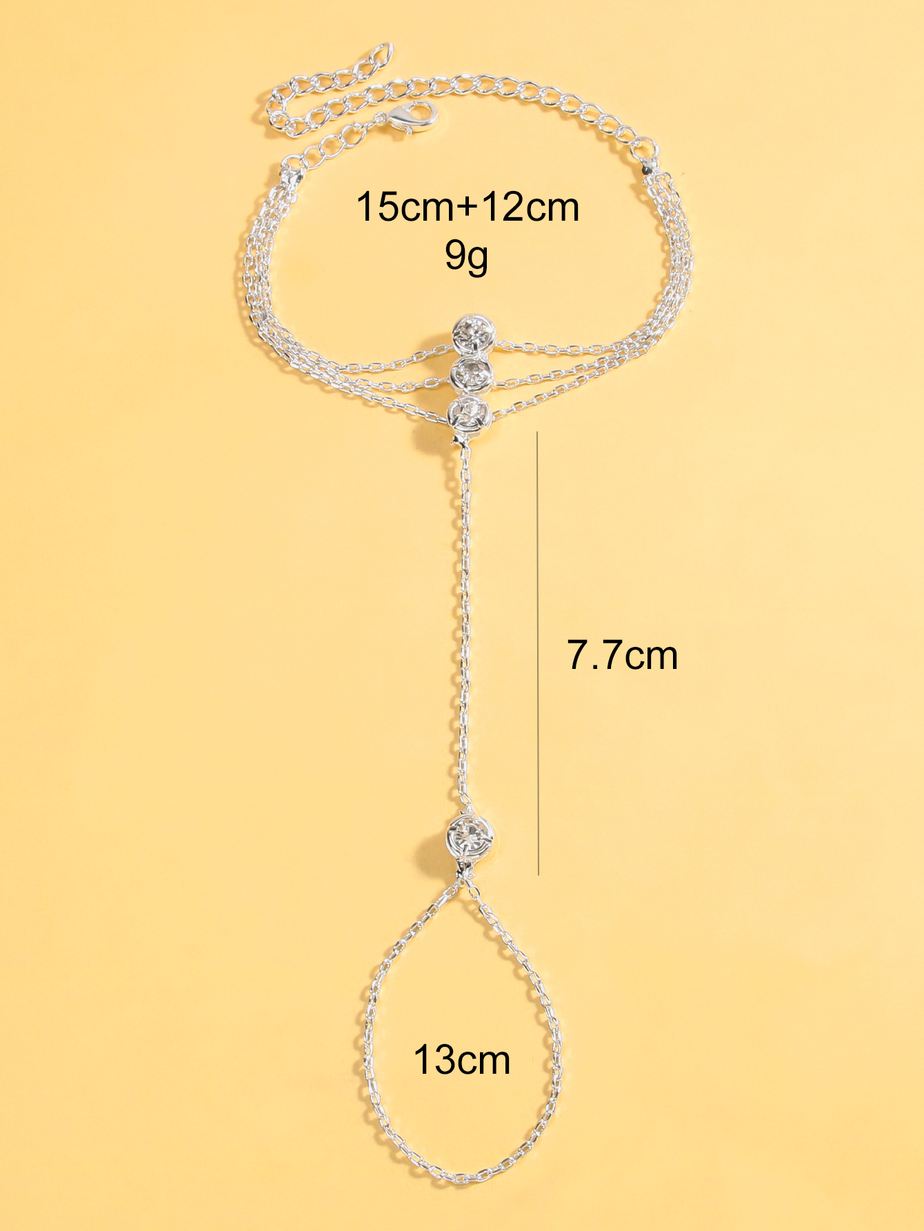 9g Weight Copper Pendant Material Wholesale Jewelry IG Style Shiny Geometric Copper Rhinestones Inlay Bracelets