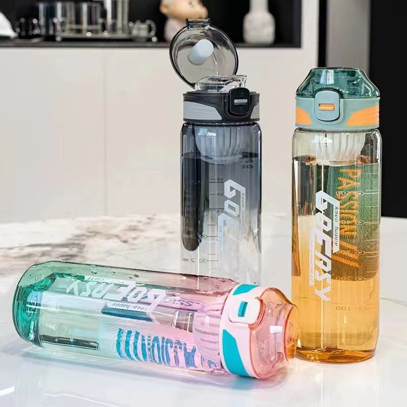 Tianyi-0955 nueva taza de plástico 750ml moda deportes estilo fresco taza de plástico cuerda conveniente taza de plástico